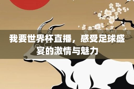 我要世界杯直播，感受足球盛宴的激情与魅力