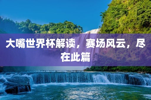 大嘴世界杯解读，赛场风云，尽在此篇