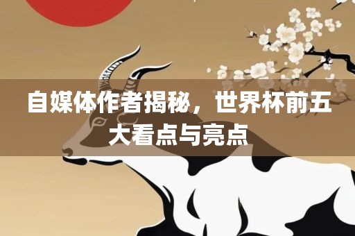 自媒体作者揭秘，世界杯前五大看点与亮点