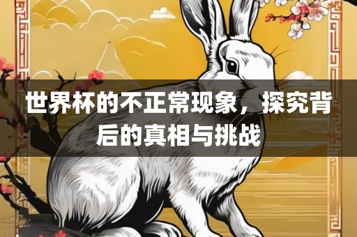 世界杯的不正常现象，探究背后的真相与挑战洪湖市顺升工程机械租赁有限公司