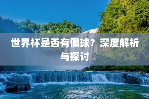 世界杯是否有假球？深度解析与探讨