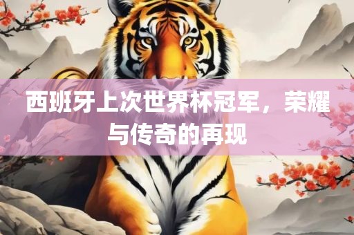 西班牙上次世界杯冠军，荣耀与传奇的再现