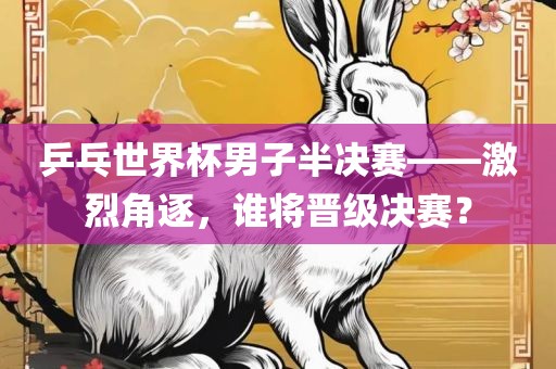 乒乓世界杯男子半决赛——激烈角逐，谁将晋级决赛？