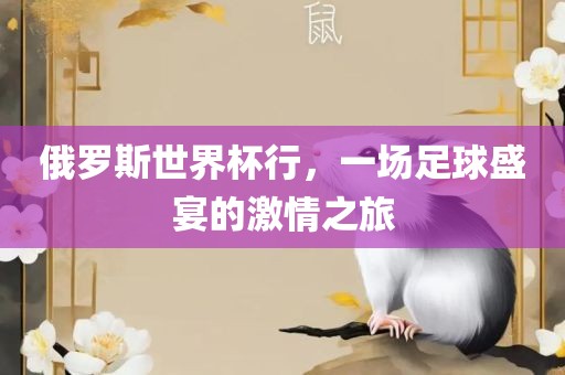 俄罗斯世界杯行，一场足球盛宴的激情之旅