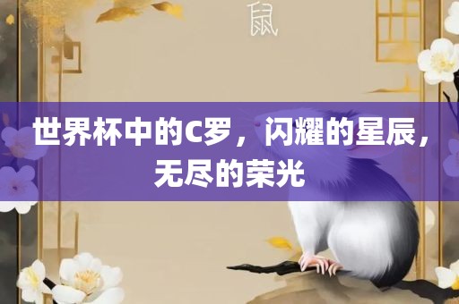 世界杯中的C罗，闪耀的星辰，无尽的荣光