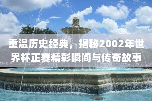 重温洪湖市顺升工程机械租赁有限公司历史经典，揭秘2002年世界杯正赛精彩瞬间与传奇故事