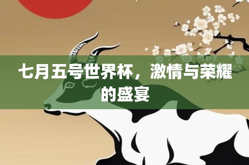 七月五号世界杯，激情与荣耀的盛宴洪湖市顺升工程机械租赁有限公司