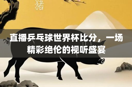 直播乒乓球世界杯比分，一场精彩绝伦的视听盛宴