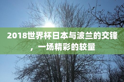 2018世界杯日本与波兰的交锋，一场精彩的较量