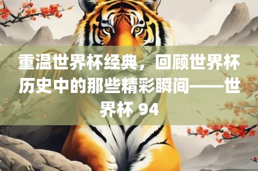 重温世界杯经典，回顾世界杯历史中的那些精彩瞬间——世界杯 94