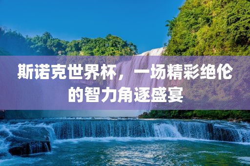 斯诺克世界杯，一场精彩绝伦的智力角逐盛宴