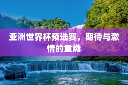 亚洲世界杯预选赛，期待与激情的重燃