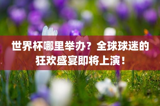 世界杯哪里举办？全球球迷的狂欢盛宴即将上演！