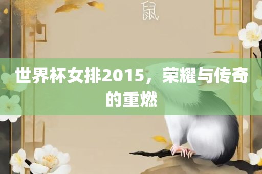 世界杯女排2015，荣耀与传奇的重燃洪湖市顺升工程机械租赁有限公司