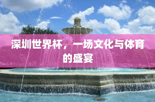 深圳世界杯，一场文化与体育的盛宴