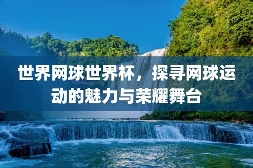 世界网球世界杯，探寻网球运动的魅力与荣耀舞台洪湖市顺升工程机械租赁有限公司
