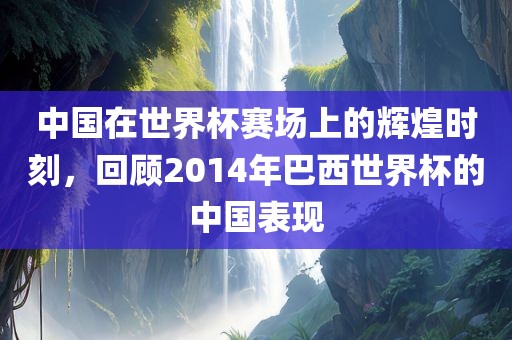 中国在世界杯赛场上的辉煌时刻，回顾2014年巴西世界杯的中国表现洪湖市顺升工程机械租赁有限公司