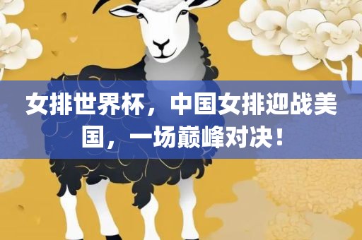 女排世界杯，中国女排迎战美国，一场巅峰对决！洪湖市顺升工程机械租赁有限公司