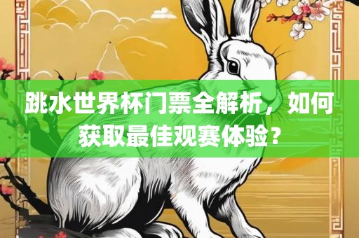 跳水世界杯门票全解析，如何获取最佳观赛体验？