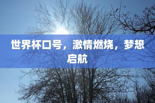 世界杯口号，激情燃烧，梦想启航洪湖市顺升工程机械租赁有限公司