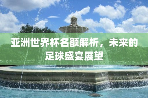 亚洲世界杯名额解析，未来的足球盛宴展望