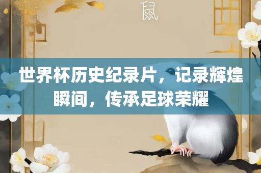 世界杯历史纪录片，记录辉煌瞬间，传承足球荣耀