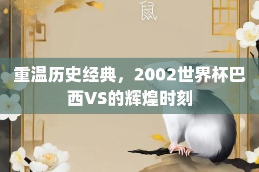 重温历史经典，2002世界杯巴西VS的辉煌时刻