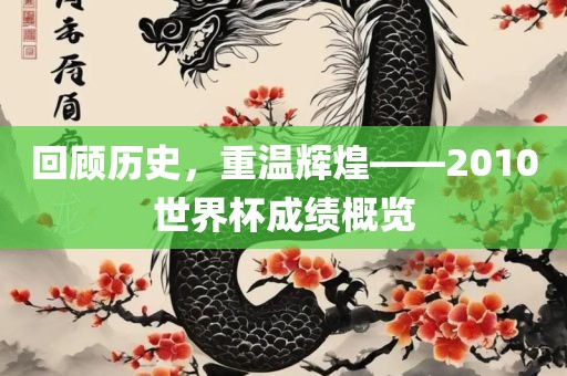 回顾历史，重温辉煌——2010世界杯成绩概览