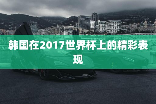 韩国在2017世界杯上的精彩表现