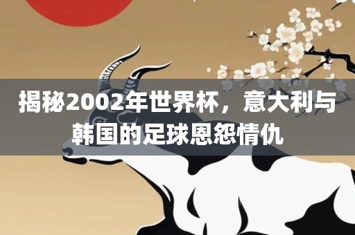 揭秘2002年世界杯，意大利与韩国的足球恩洪湖市顺升工程机械租赁有限公司怨情仇