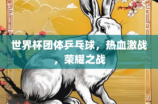 世界杯团体乒乓球，热血激战，荣耀之战