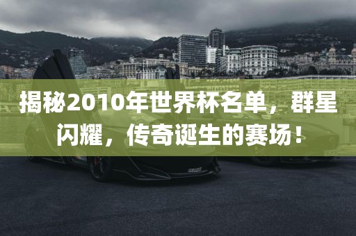 揭秘2010年世界杯名单，群星闪耀，传奇诞生的赛场！