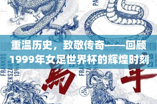 重温历史，致敬传奇——回顾1999年女足世界杯的辉煌时刻