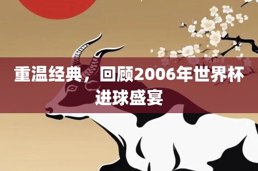 重温经典，回顾2006年世界杯进球盛宴