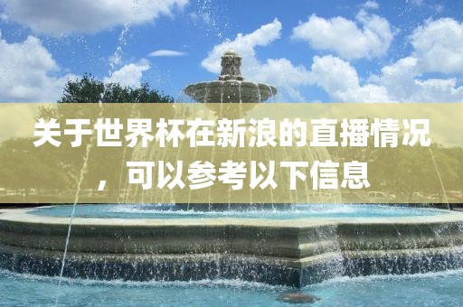 关于世界杯在新浪的直播情况，可以参考以下信息洪湖市顺升工程机械租赁有限公司