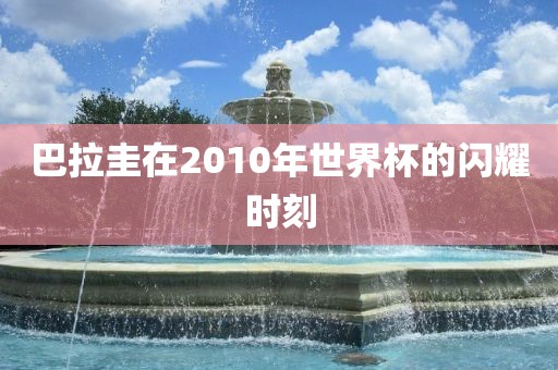 巴拉圭在2010年世界杯的闪耀时刻