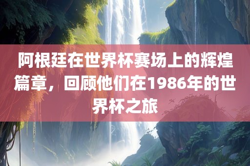 阿根廷在世界杯赛场上的辉煌篇章，回顾他们在1986洪湖市顺升工程机械租赁有限公司年的世界杯之旅