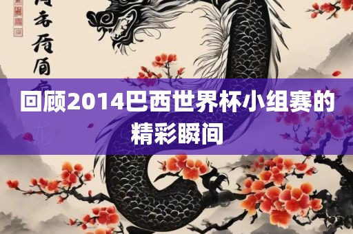 回顾2014巴西世界杯小组赛的精彩瞬间
