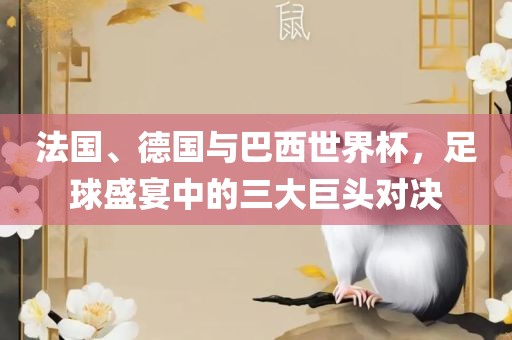 法国、德国与巴西世界杯，足球盛宴中的三大巨头对决