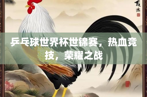 乒乓球世界杯世锦赛，热血竞技，荣耀之战