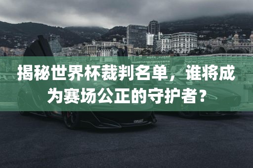 揭秘世界杯裁判名单，谁将成为赛场公正的守护者？洪湖市顺升工程机械租赁有限公司