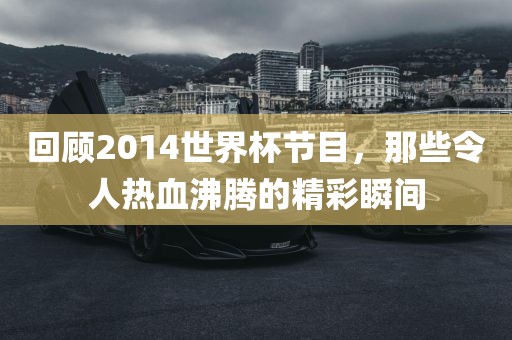 回顾2014世界杯节目，那些令人热血沸腾的精彩瞬间洪湖市顺升工程机械租赁有限公司