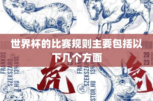 世界杯的比赛规则主要包括以下几个方面