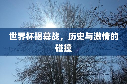 世界杯揭幕战，历史与激情的碰撞