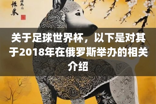 关于足球世界杯，以下是对其于2018年在俄罗斯举办的相关介绍