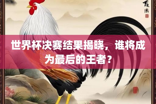 世界杯决赛结果揭晓，谁将成为最后的王者？