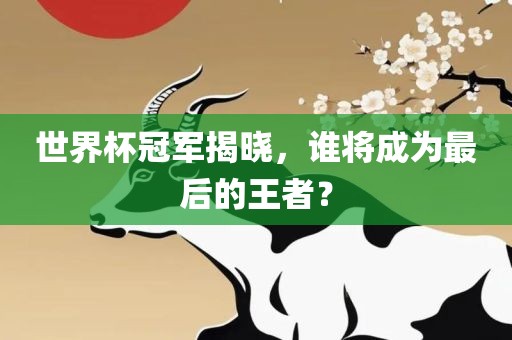 世界杯冠军揭晓，谁将成为最后的王者？