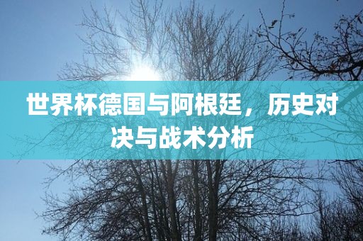 世界杯德国与阿根廷，历史对决与战术分析