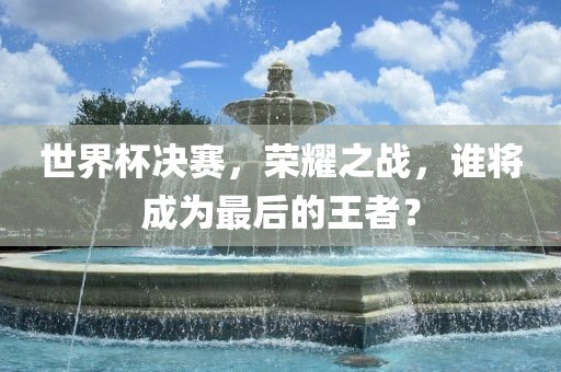 世界杯决赛，荣耀之战，谁将成为最后的王者？