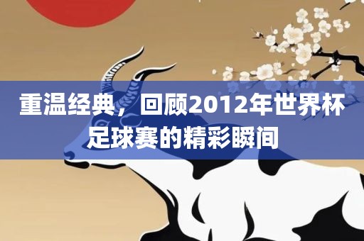 重温经典，回顾2012年世界杯足球赛的精彩瞬间洪湖市顺升工程机械租赁有限公司